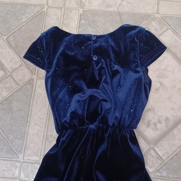 George blue splarkly velvet romper - Picture 2 of 2